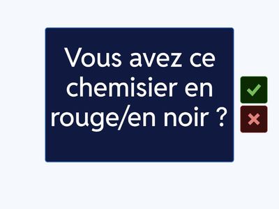 ► Pour acheter un vetement