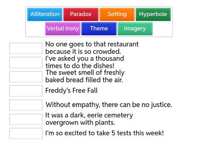 Literary Terms - Term 1 - Examples