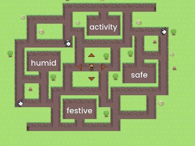 Blue 10 Suffixes (-ty,-ity) Maze Chase