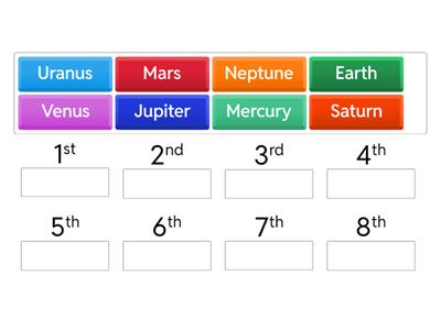 Planets order from sun