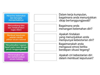 Menyenaraikan Ciri-Ciri Kebestarian Diri