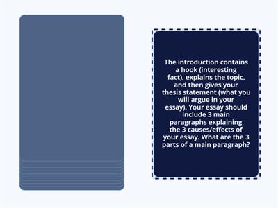 Cause/effect essays discussion