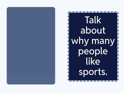 Sports - Talk for 1 minute