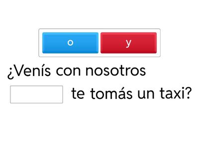 Completa las oraciones con las conjunciones coordinantes correspondientes.