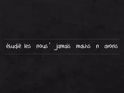 Passé Composé with avoir: les verbes réguliers + negation