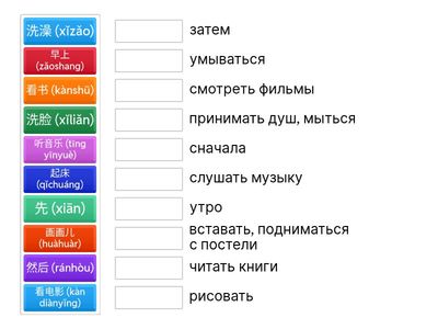 4 класс. Тема 2 Распорядок дня 日程安排. Уроки 1-4 (повторение)