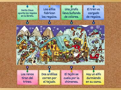 Lámina de vocabulario: "En invierno". Frases.