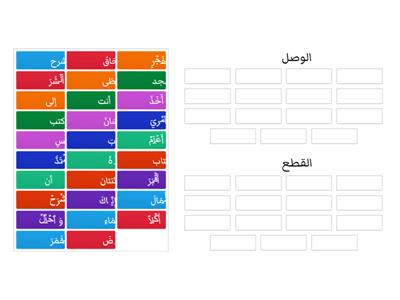   همزة الوصل ، همزة القطع