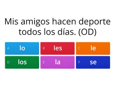 Pronombres de objeto directo e indirecto