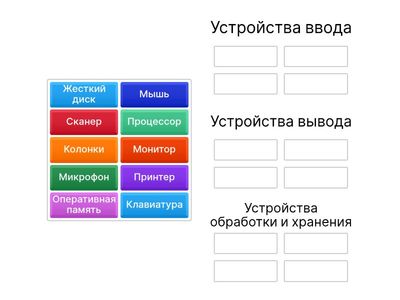 Распредели устройства по группам