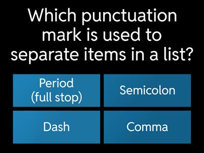 Punctuation - quiz
