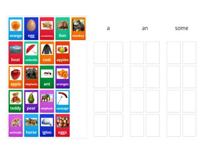 Articles - a, an,some