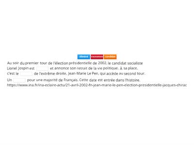 Y13 U4 Le avril 2002 : le choc du FN au second tour de la présidentielle