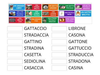 ASSOCIA  LA DEFINIZIONE AL NOME ALTERATO CORRISPONDENTE- MAESTRA ADELE BARBERIO