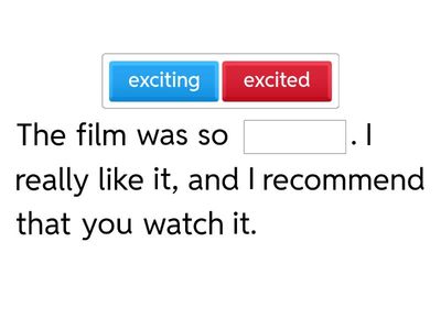 adjectives-ed or ing