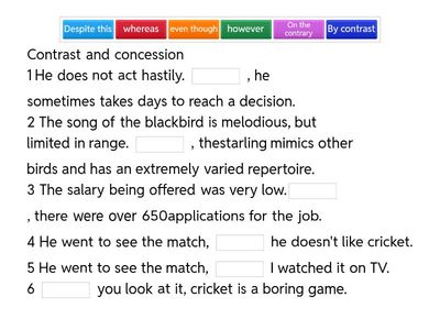 Conjunctions and linking adverbials CAE