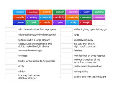 IEW Vocabulary 5th Grade St Anthony 1-20