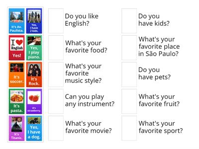 Questions to get to know your classmate!