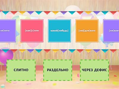 Слитное, раздельное, дефисное написание местоимений