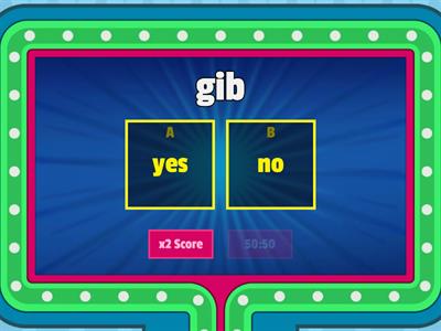Quiz  CVC  real or nonsense Kindergarten words  