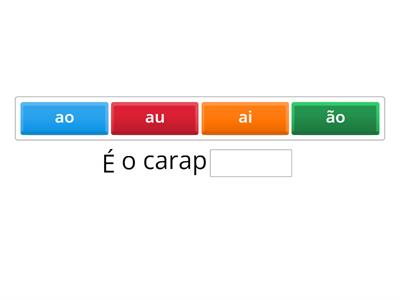 Completa com o ditongo correto