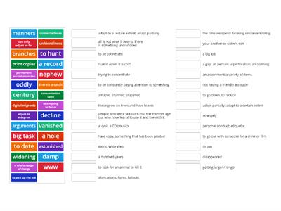 Compact First - Unit 8, Reading part 5, vocabulary