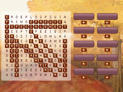 Semaine 10 (mots mêlés)