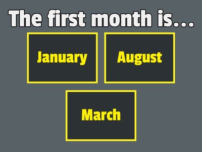Months and Ordinal Numbers