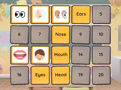 Body Parts Memory Game