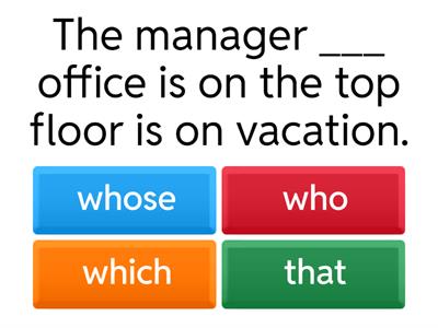 Business English: Relative Clauses