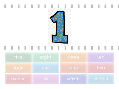 Числа 1-12 Numbers 1-12