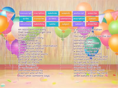 Sub- and SCRIB, SCRIPT