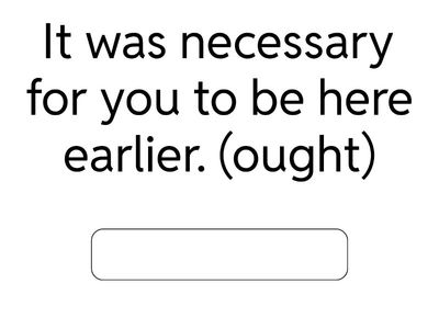 Modals - Transformations