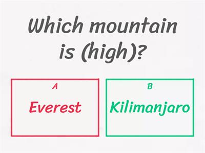 Comparative quiz