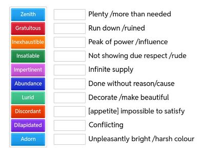 Section B (Writing) Ambitious Vocab