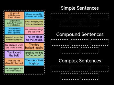 Simple v/ Compound v/ Complex Sentences