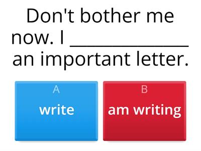 Present Simple vs Present Continuous 