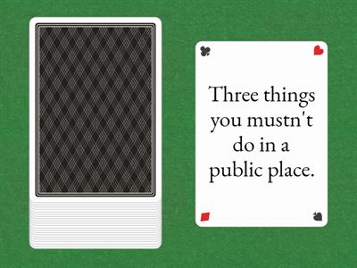 Three things (modals of obligation) Speaking