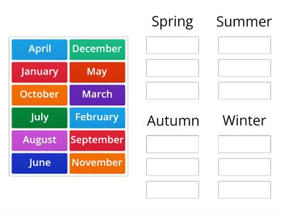 Months and Seasons 2nd Grade