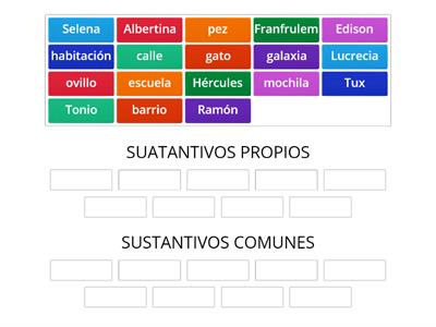 Sustantivos propios y comunes