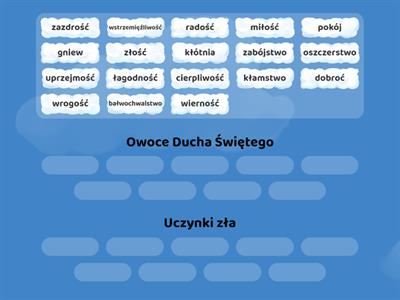 Jakie owoce wydajemy pod wpływem Ducha Świętego?