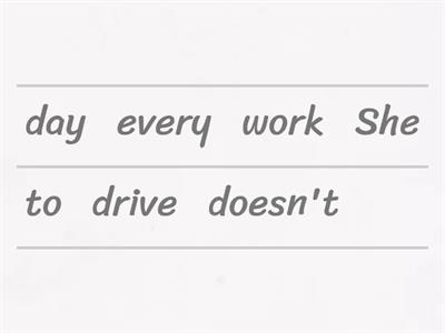 Present Simple sentence order