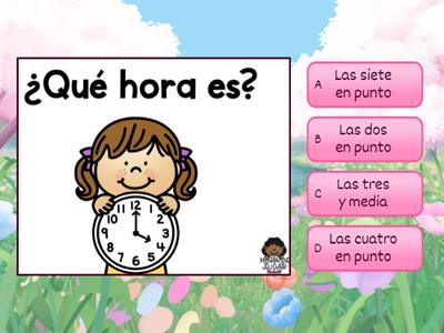  ¿Qué hora es? - hora en punto y hora y media