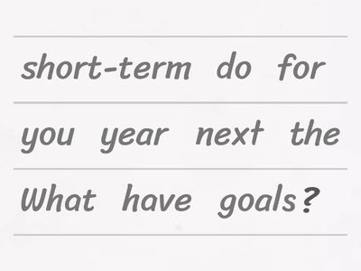 Make the sentneces complete again! 