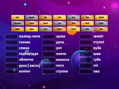 Частини тіла