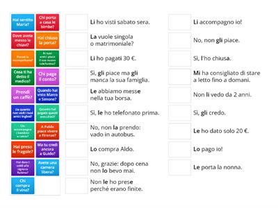  Pronomi diretti e indiretti