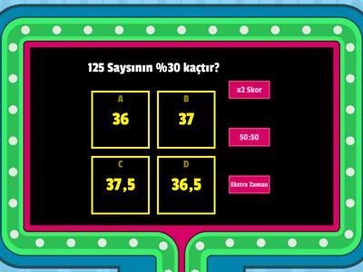 7. SINIF MATEMATİK YÜZDELER 