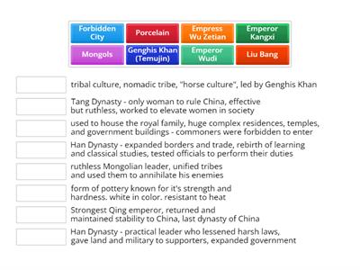 Ancient China Rulers and Misc Terms