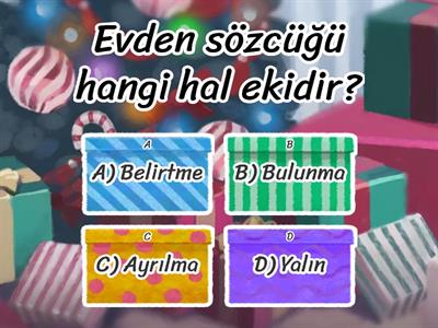 6. sınıf türkçe ismin hal ekleri konu testi