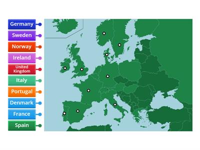 Countries of Europe 1-10